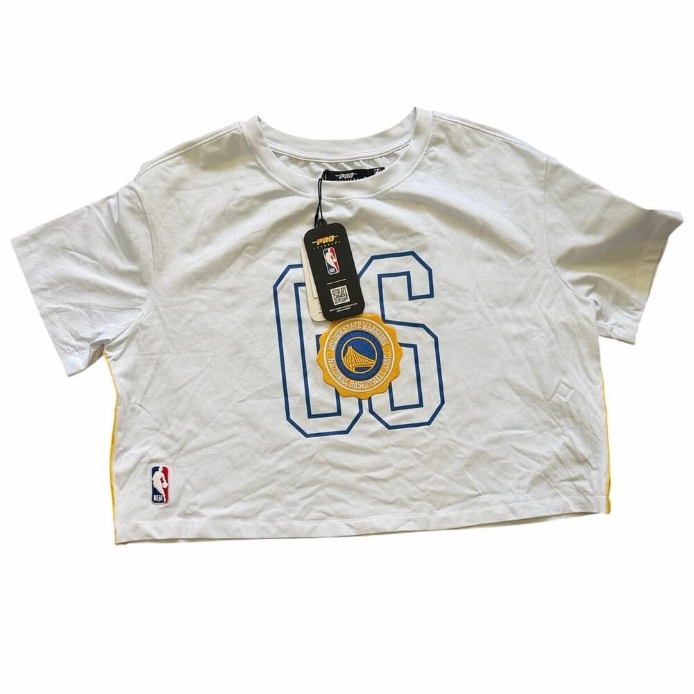 Pro Standard NBA Golden State Warriors Women M White Cropped Tee NWT